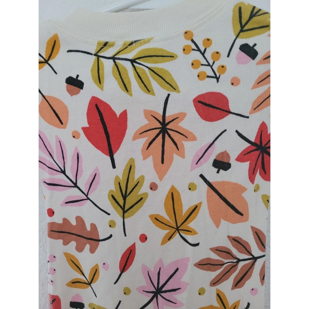 Hanna Andersson Baby 0-3M Organic Cotton Fall Leaves Zip Sleeper Pajamas #2